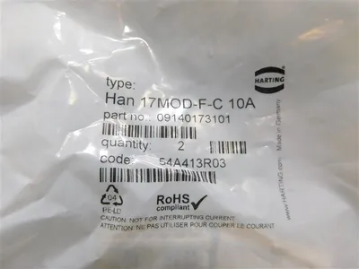 lot of 2 Harting 09140173101 Female Han Modular DDD Connectors Han 17MOD-F-C New