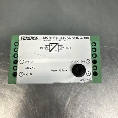 Phoenix Contact, MCR-PS-230AC/24DC/100 Power Supply, (BIN-1.5.5)