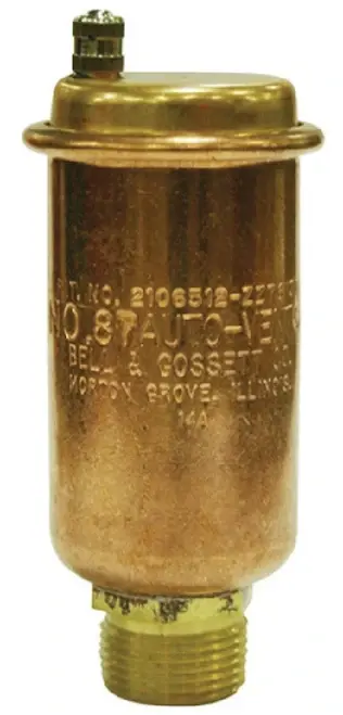 Bell and Gossett ITT 113021 Type 87, Automatic Air Vent, 1/2" F x 3/4" M Conn [New]