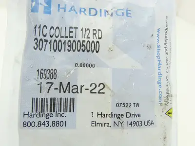 Hardinge 11C Collet 1/2" RD Round Smooth Bore 30710019005000
