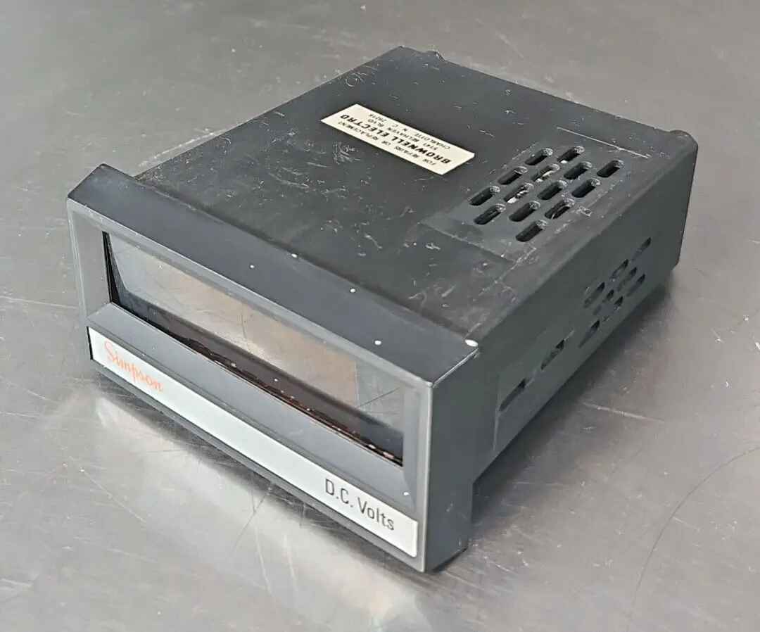 Simpson / Brownell Electro Vdc Panel Meter Instrument loc2D3
