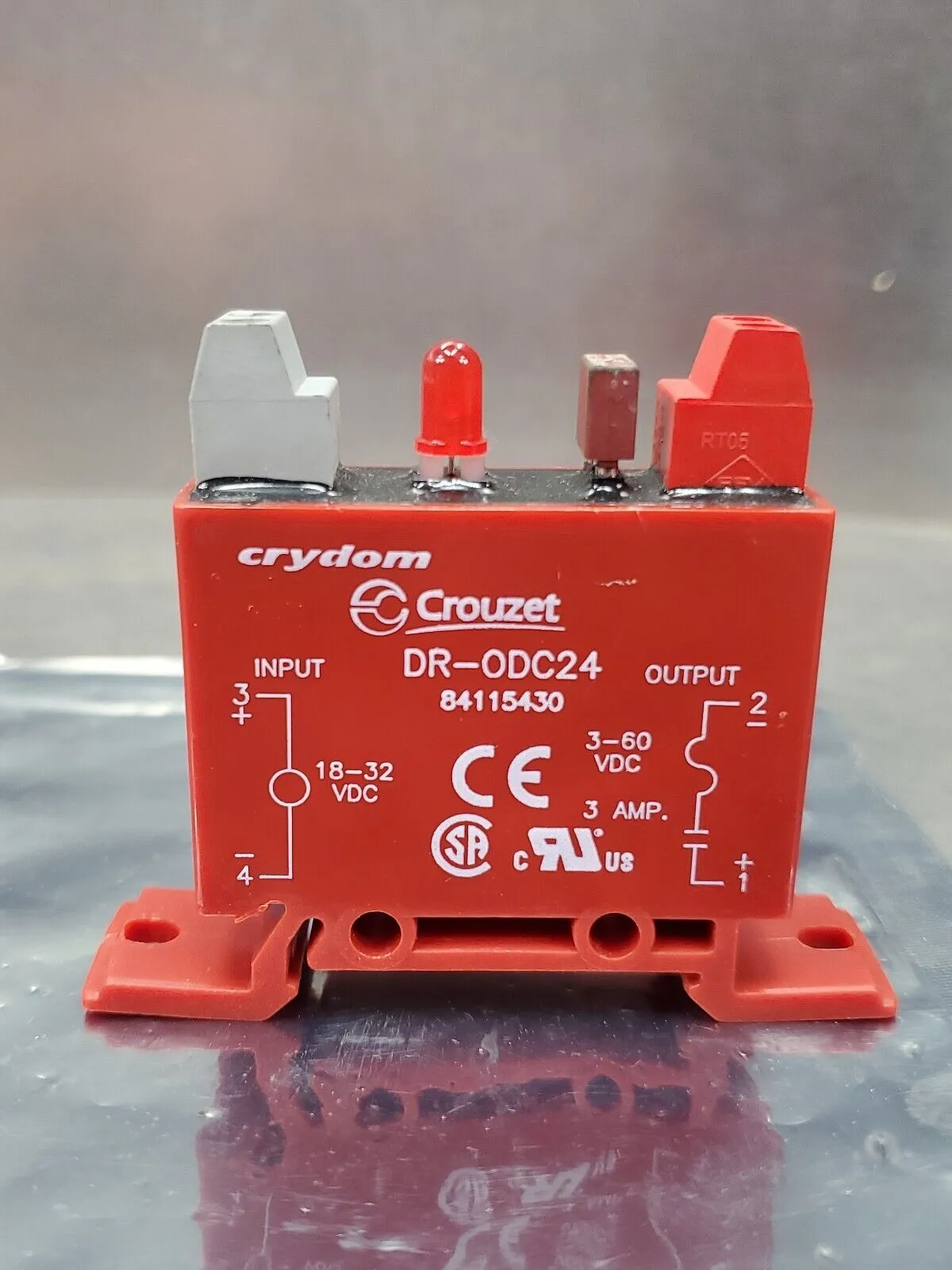 Crouzet DR-0DC24 Solid State Relay Rail Mount 3-60V 3A. 4A-8