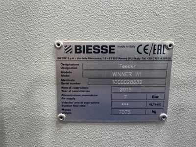 Used 2019 BIESSE "WINNER W1" Woodworking Handling Equipment California US | MachineryMax #1468873