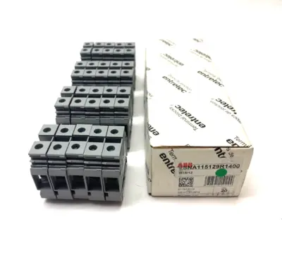 1SNA115129R1400 | ABB Entrelec  Feed-Through Terminal Block Gray 12mm BOX OF 20 - New Other