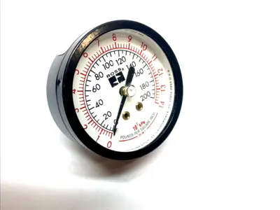 USED ROSS REMOTE PILOT REGULATOR W/ 5400A2011 0-200 PSI GAUGE 1/4" PORT