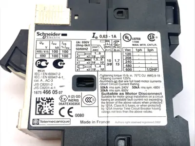Used Schneider Electric TeSys Deca Manual Starter & Protector Starters Michigan US | Maverick Industrial Sales #1402101