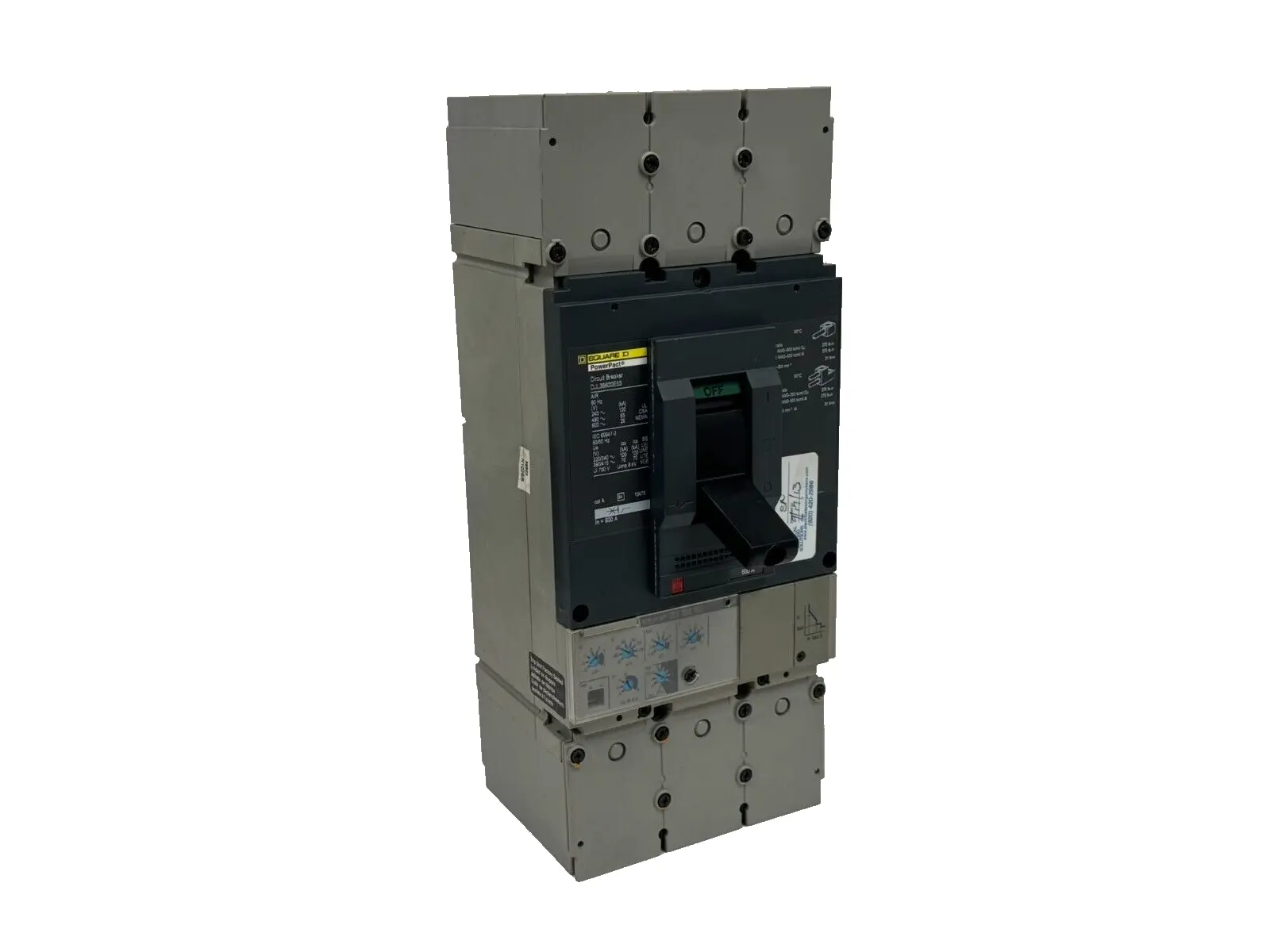 USED SQUARE D DJL36600E53 POWERPACT CIRCUIT BREAKER 600A 600V