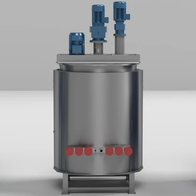 2,500L Stainless Steel Electrically Heated & Jacketed Mixing Tank