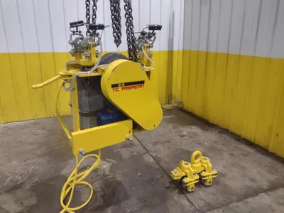 TC AMERICAN CRANE RUBBER WHEEL POWERED TRACTOR DRIVE TROLLEY & HOIST CARRIER, NEW IN CRATE: YOBRO #24829
