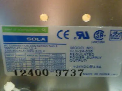 USED SOLA ELECTRIC SLS-24-036