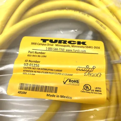 New | in-Stock TURCK MINIFAST U2-01256 Misc Industrial Equipment | Maverick Industrial Sales #1109247
