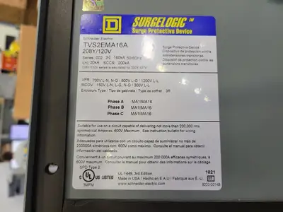 USED SQUARE D TVS2EMA16A