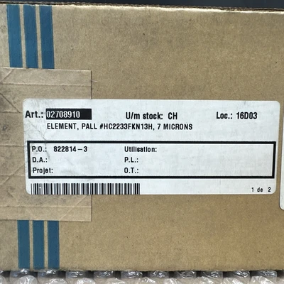 New | in-Stock Pall HC2233FKN13H Parts (Hydraulics and Pneumatics) Indiana US | J&J Industrial Supply #1275472