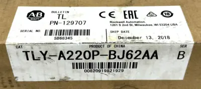 TLY-A220P-BJ62AA TL-SERIES SERVO MOTOR SER.B PRE-OWNED UNUSED SURPLUS