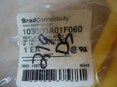 NEW BRAD CONNECTIVITY 103000A01F060
