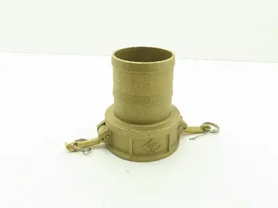 400-C-BR Brass Camlock Cam & Groove 4" Type C Female Coupler x Hose Barb Shank