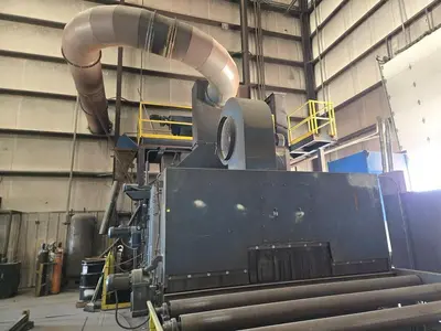 Used 2008 BLASTEC 10' PLATE Roller Conveyor Shot Blaster Pennsylvania US | Shot Blasting Equipment #1541094