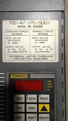 USED BALDOR VMC15
