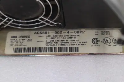 ABB ACS500 AC Drive ACS501-002-4-00P2 2 HP 3 PH STOCK 4325