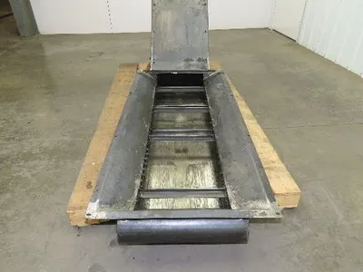 Shin Myung Magnetic Chip Conveyor with Drag Chain Scraper 14"x51" Infeed 220V