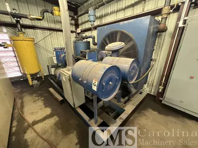 USED QUINCY AND INGERSOLL RAND AIR COMPRESSOR ROOM WITH DRYERS