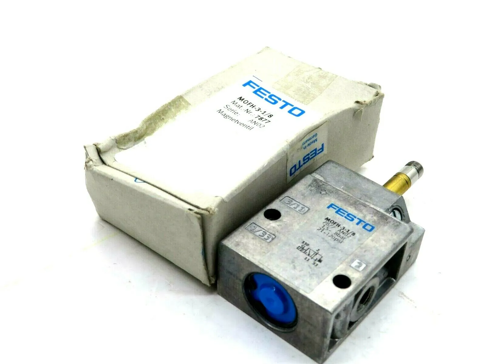NEW FESTO ELECTRIC MOFH-3-1/8 SOLENOID VALVE MOFH318