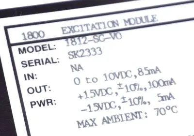 NEW ACROMAG 1812-SG-V0 EXCITATION MODULE 1812SGV0