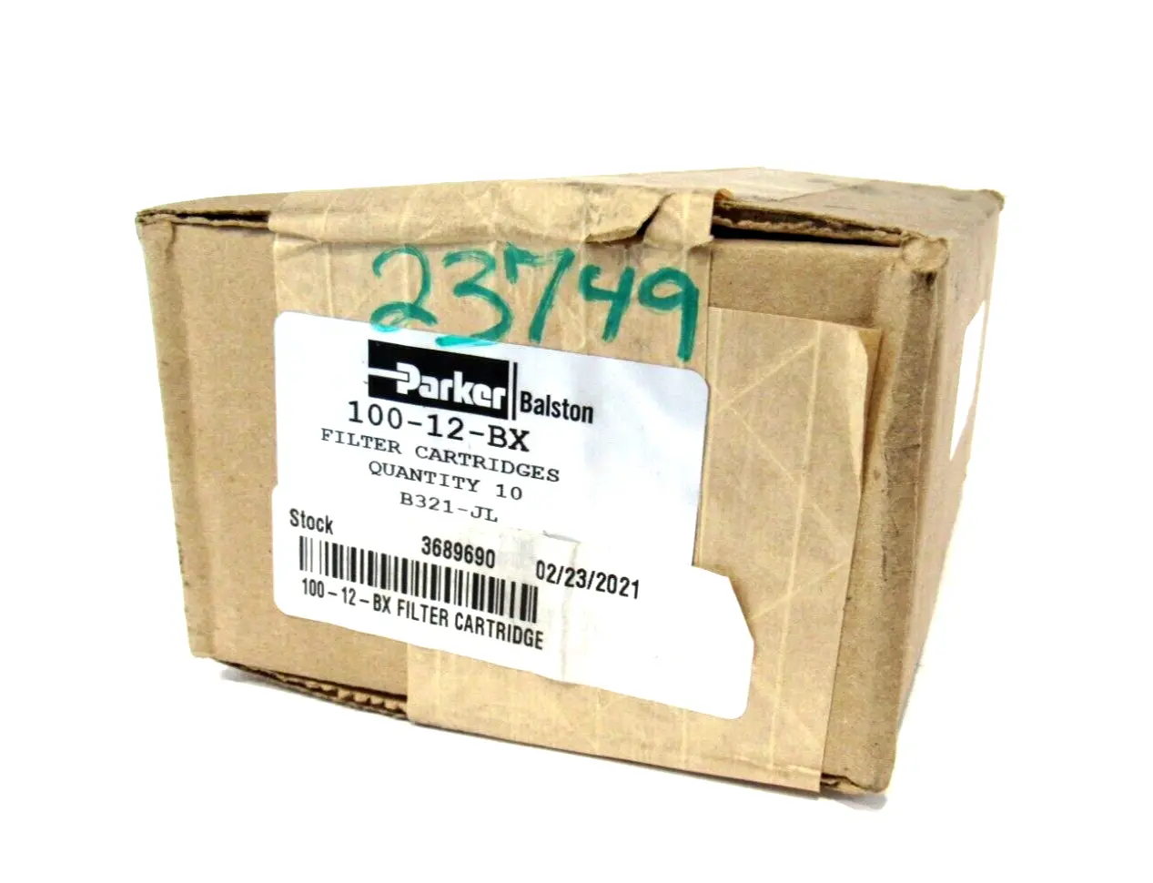 BOX OF 10 NEW PARKER 100-12-BX FILTER CARTRIDGES 10012BX