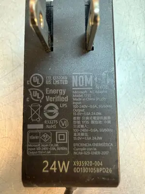Microsoft 1735 24W Power Supply Charger Wall Genuine (3.4.5)