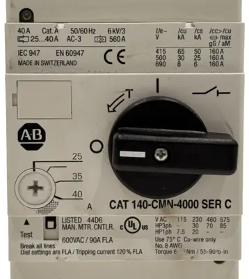 New | in-Stock ALLEN BRADLEY 140-CMN-4000 Circuit Breakers Michigan US | SB Industrial Supply #1228498