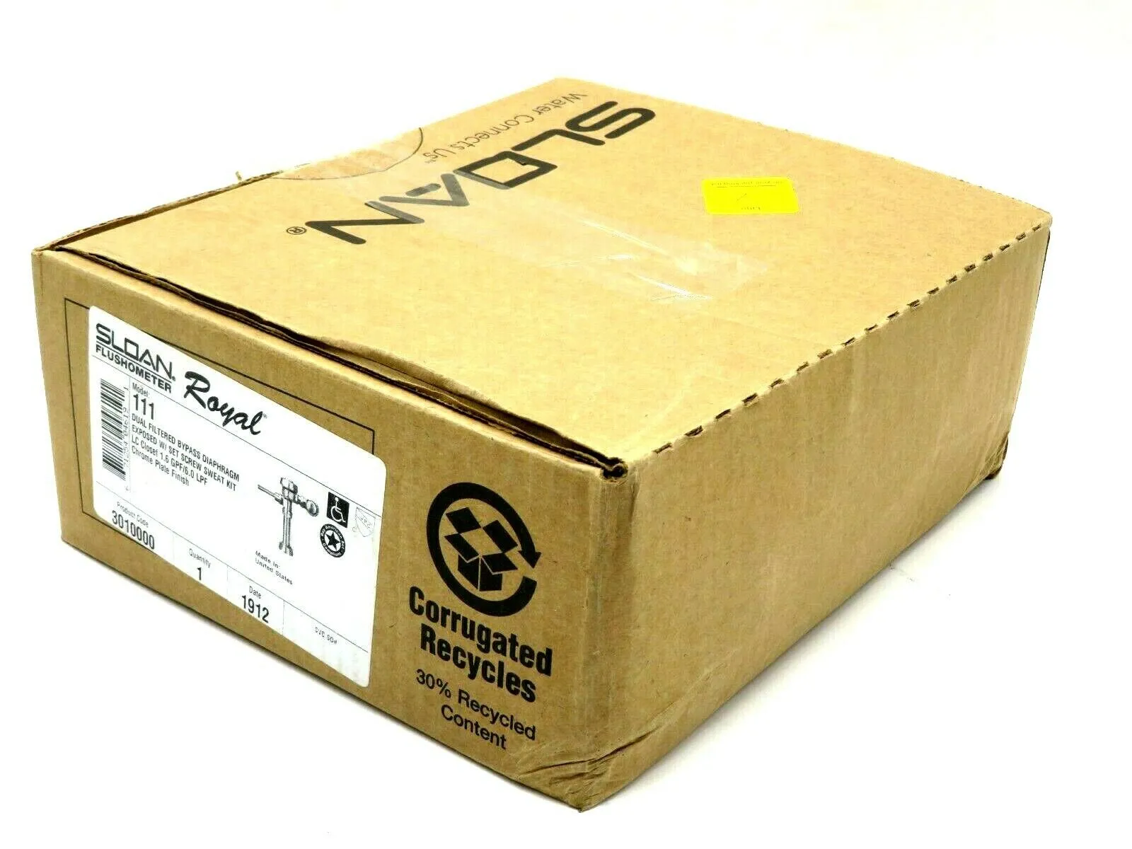 NEW SLOAN ROYAL 111 FLUSHOMETER DUAL FILTERED BYPASS LC CLOSET 1.6 GPF/6.0 LPF