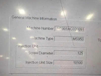 Used 2013 CINCINNATI MILACRON MM950-232 Injection Molding Machines California US | Machinery Network #1455614