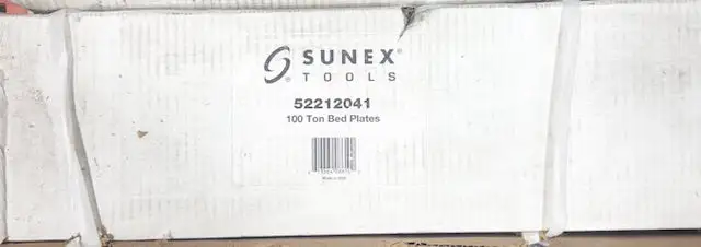 Sunex Tools 100 Ton Bed Plates (Set of 2) USA Made