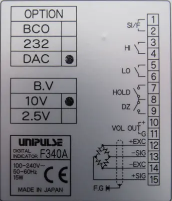 NEW UNIPULSE F340A LOADCELL INDICATOR