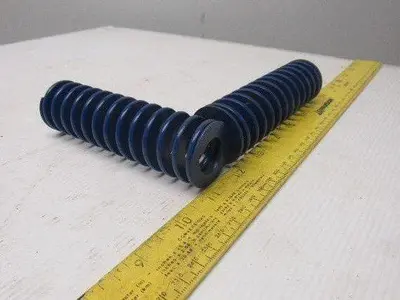 5" x 1-1/2" 3/4" Rod Die Spring 1/8" Thick Rectangular Wire Blue Lot Of 2
