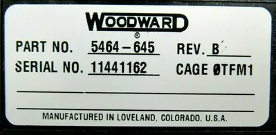 USED WOODWARD 5464-645 DRIVER MODULE REV B 5464645 2C ACT DRIVER