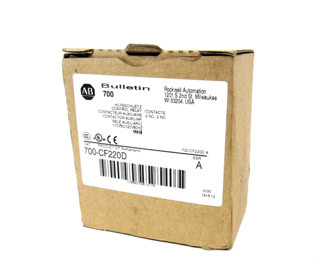 NEW ALLEN BRADLEY 700-CF220D CONTROL RELAY SER.A 700CF220D