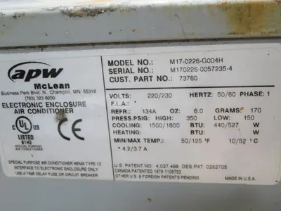 Used MCLEAN M17-0226-G004H HVAC Parts and Equipment Texas US | Aucto #1307253