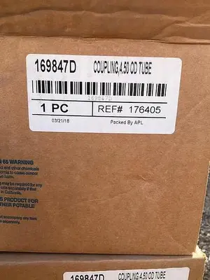 Waukesha Coupling and 4.5" OD Tube PN 169847D