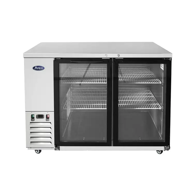 New | in-Stock Atosa New Atosa MBB48GGR 48" Glass Door Back Bar Cooler Stainless Steel Bottle Coolers Illinois US | Falcon Restaurant Supply #1375330