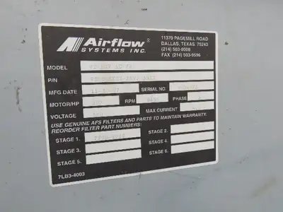 Regenair Airflow Regenerative Blower Pulser Vacuum Dust Collector 215CFM