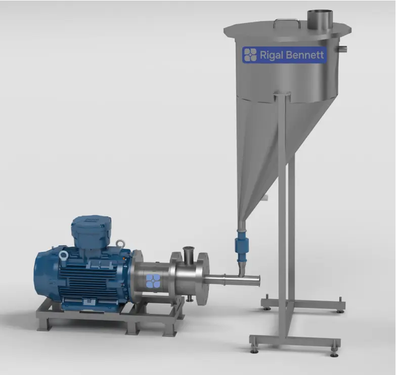 Rigal Bennett Continuous Inline Shearhead Dry Powder - Liquid Mixer 7.5 kw