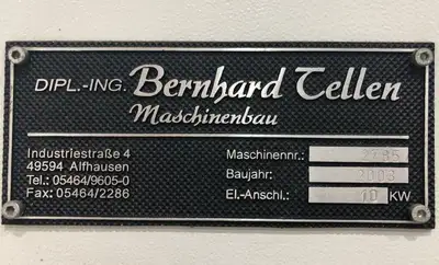 USED 2003 TELLEN MASCHINENBAU TELLEN MASCHINENBAU 2785 PRESS
