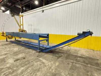 15 HP L&M EQUIPMENT MODEL #HMPC-7-24 CROSS CUT BUNDLE TRAVELING ARCH WOOD BUNDLE SAW WITH CONVEYOR: STOCK #22922