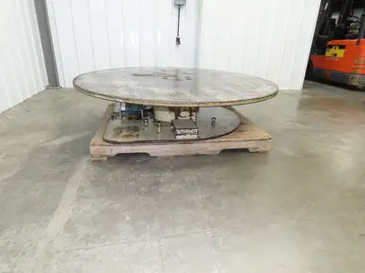1" Steel Top Turn Table Work Bench Uncoiler 60" Top 1Hp 90V DC Motor
