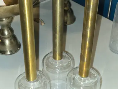 Lot of (3) Bud Vase - Zoya by Accent Décor 2 3/4" x 12 1/2"