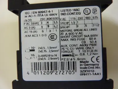 USED SIEMENS 3RT1016-1BB41