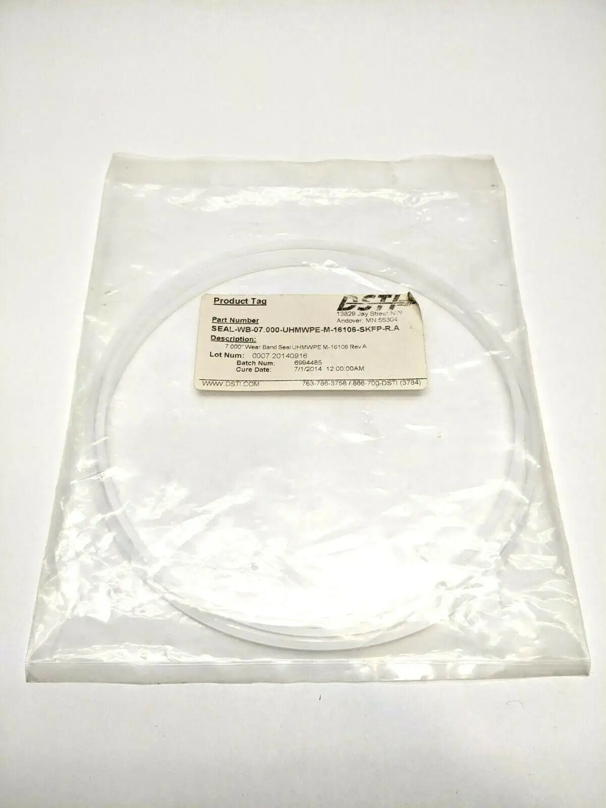 SEAL-WB-07.000-UHMWPE-M-16106-SKFP-R.A | DSTI  Wear Band Seal 7" - New