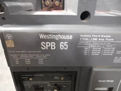 Westinghouse SPB65 Pow-R-Breaker 1600A Frame 1200A Trip Pow-R Trip 7 Used