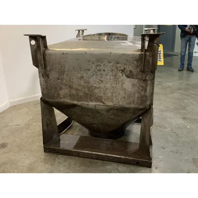 Used 1000 Liter (35 cu. Ft) IBC Matcon Stainless Steel Portable Tote Bin